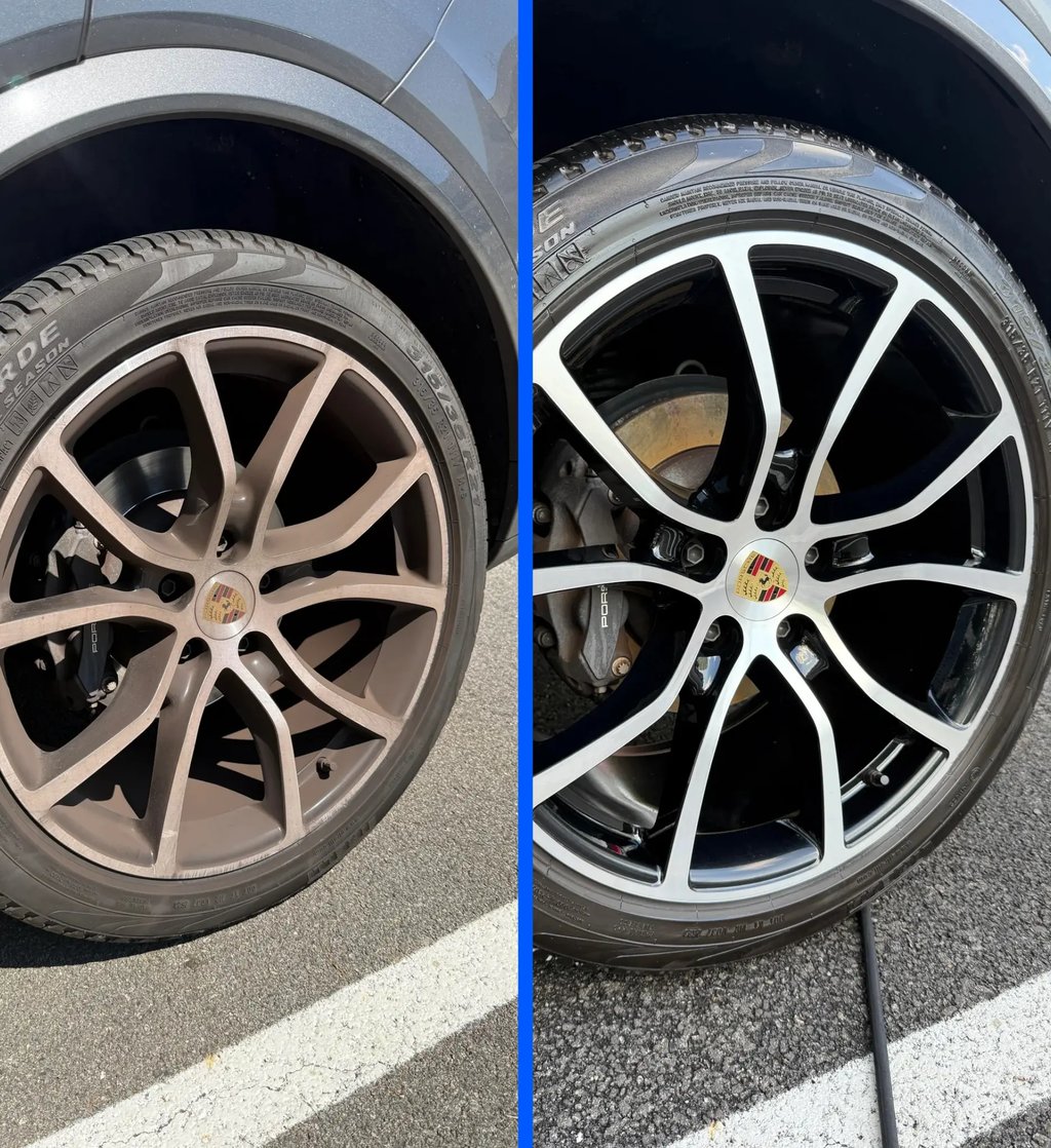 Detailing work in progress — before and after