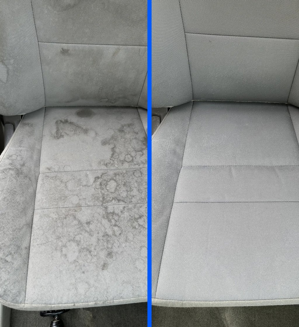 Detailing work in progress — before and after