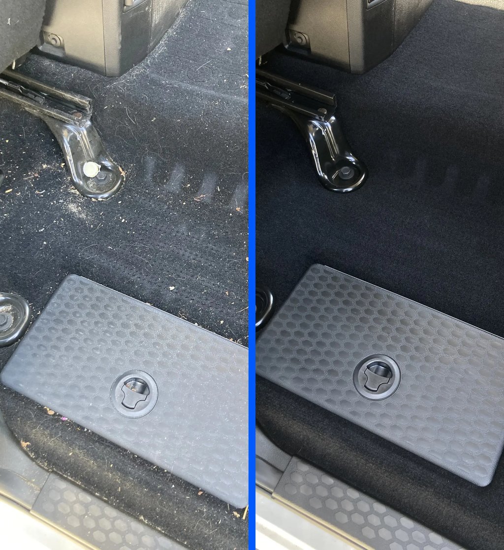 Detailing work in progress — before and after