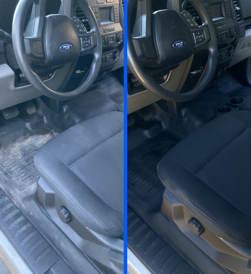 Detailing work in progress — before and after