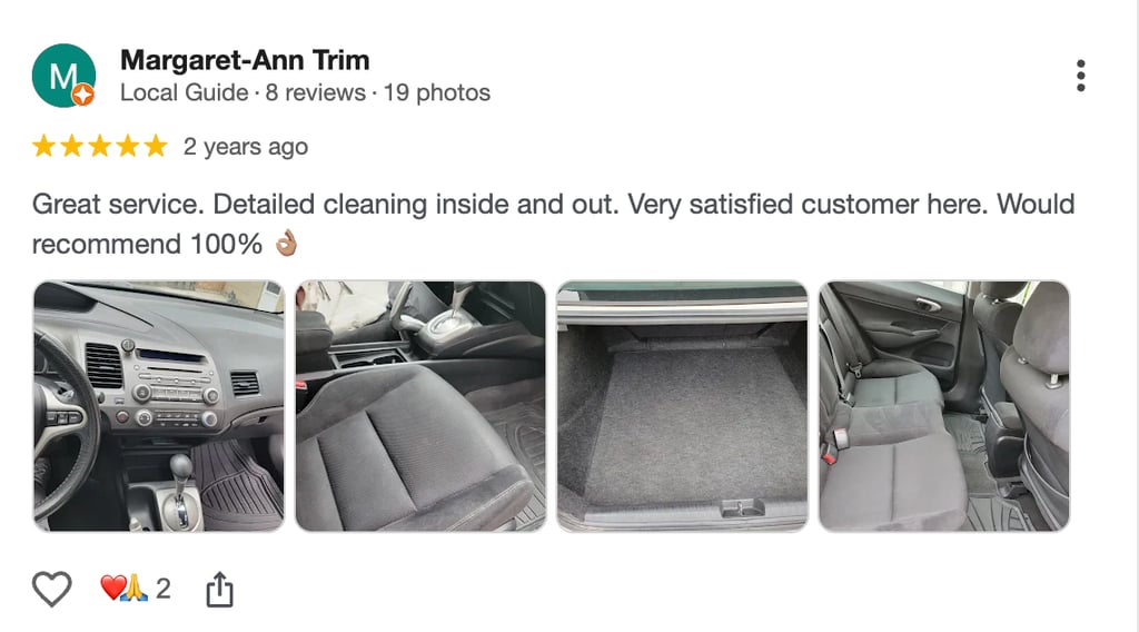 5-star Google review from Margaret-Ann Trim